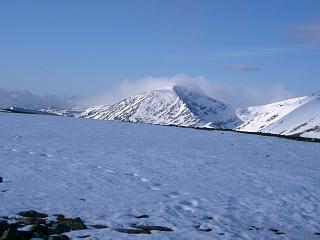 Cairn Toul and SE ridge of Sgor an Lochain Uaine.