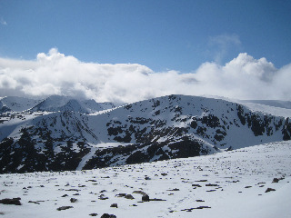 Ben Macdui and Cairn Toul from Derry Cairngorm