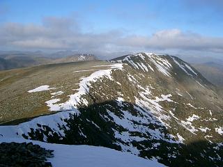 Looking north to the summit of Creise.