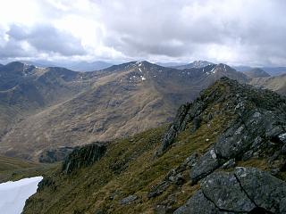 The South Glen Shiel Ridge from Sgurr a'Bhealaich Dheirg.