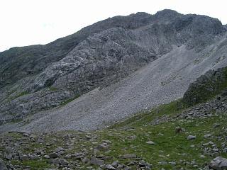 Scree route up to ridge of Sgorr Ruadh.