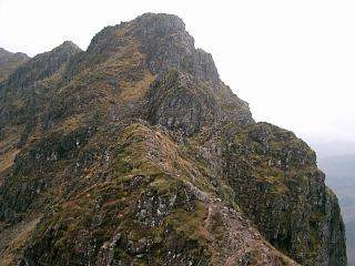Looking back E to Aonach Eagach from its western end.