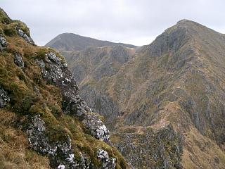 Sgorr Nam Fiannaidh (left) and Stob Coire Leith (right).