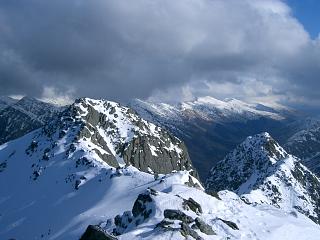 The summit of The Saddle and tops of Sgurr na Forcan