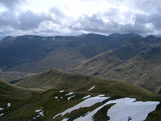 The South Glen Shiel Ridge from Sgurr a'Bhealaich Dheirg.