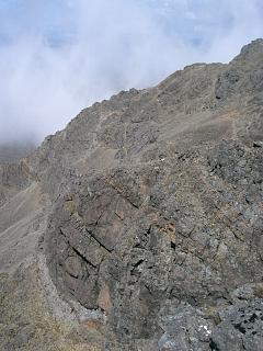 The west ridge of Sgurr a'Mhadaidh from Eag Dubh.
