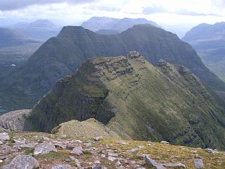 The Horns of Alligin from Sgurr Mhor.