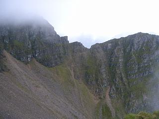 The col between Meall Dearg and the Northern Pinnacles.