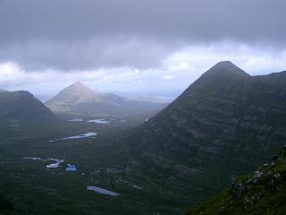 The path round Sail Mhor from Liathach.