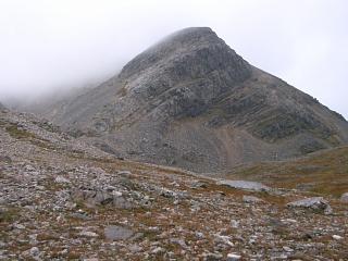 The end of the north ridge of Spidean Coire nan Clach from Lochan Uaine.
